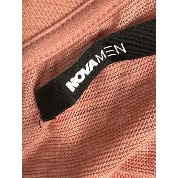 Nova Men melon pink short sleeves knit T shirt size Medium - Picture 3 of 8